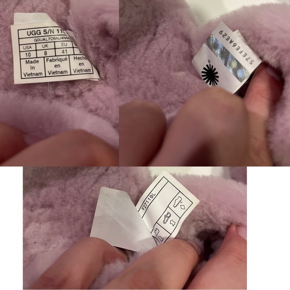 UGG “Oh-Yeah” Baby Pink Sheepskin Platform Wedge Sling Back Slippers Size 10 - Picture 12 of 12